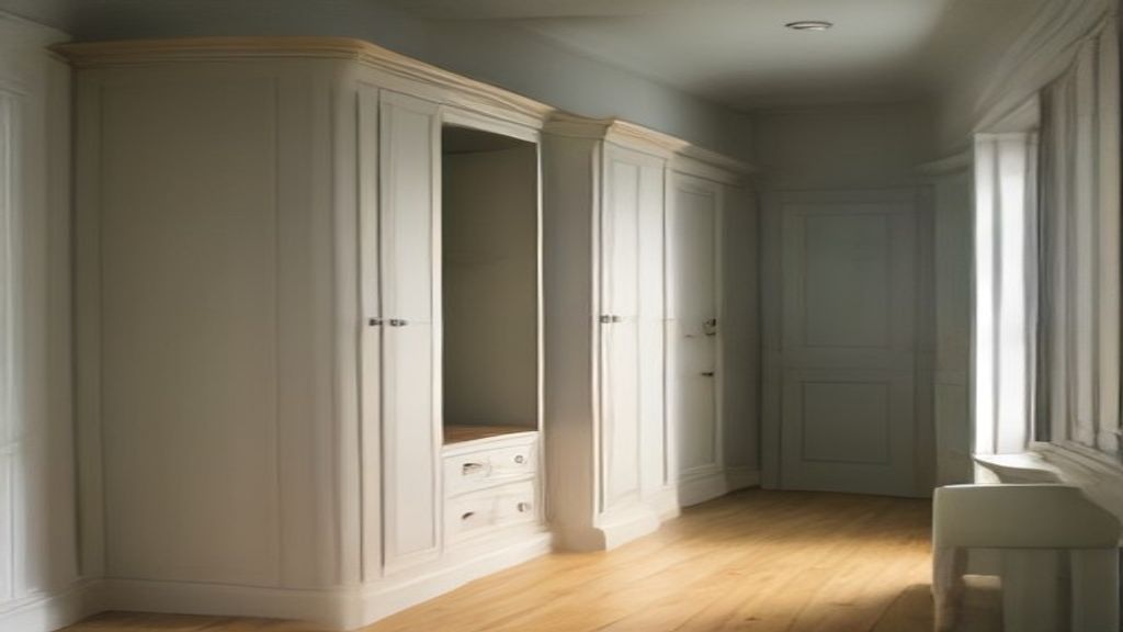 Bespoke hallway storage and boot room joinery with painted cupboards and bench seating